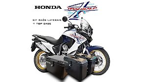 KIT BAÚS LATERAIS LIVI + TOP CASE 43L HONDA XL TRANSALP 700!