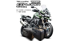 KIT BAÚS LATERAIS LIVI + TOP CASE 43L TRIUMPH EXPLORER 1200!