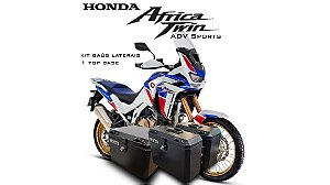 KIT BAÚS LATERAIS LIVI + TOP CASE 43L HONDA ÁFRICA TWIN 1000 ADVENTURE!