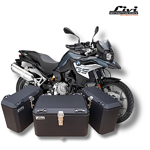 KIT BAÚS LATERAIS 35L+ TOP CASE 50L BMW F850GS/F750GS COM SUPORTES !