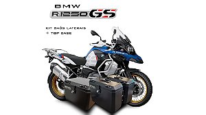 KIT BAÚS LATERAIS LIVI 35L + TOP CASE 50L BMW R1250GS COM SUPORTES!