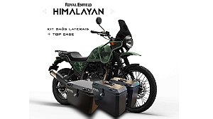 KIT BAÚS LATERAIS 35L + TOP CASE 50L ROYAL ENFIELD HIMALAYAN COM SUPORTES!