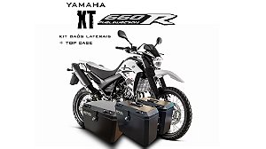 KIT BAÚS LATERAIS LIVI 35L + TOP CASE 50L YAMAHA XT660R COM SUPORTES!