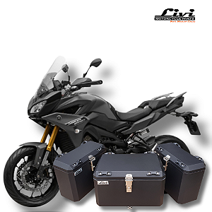 KIT BAÚS LATERAIS 35L + TOP CASE 50L YAMAHA MT 09 TRACER COM SUPORTES !