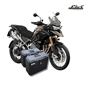 Baús laterais 35 litros Triumph Explorer 1200 C/adaptador p/suporte original