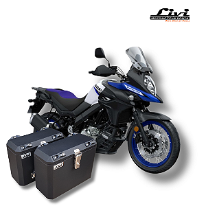 BAÚS LATERAIS LIVI 35L V-STROM 650 + SUPORTES ( PARA TODOS OS ANOS )