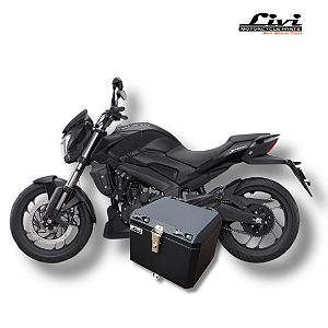 Baú Central Top Case 43 Litros Livi Exclusivo Bajaj Dominar 400 com suporte