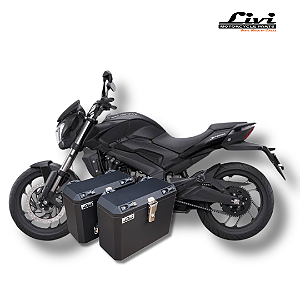 KIT BAÚS LATERAIS LIVI 35L BAJAJ DOMINAR + SUPORTES