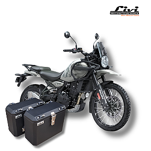 KIT BAÚS LATERAIS LIVI 35L ROYAL ENFIELD HIMALAYAN 450 + SUPORTES