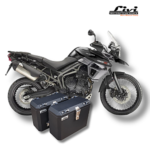 BAÚS LATERAIS TRIUMPH TIGER  800 ( TODOS OS ANOS/MODELOS )+ SUPORTES