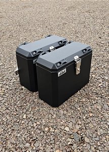 KIT BAÚS LATERAIS LIVI 35L ALUMÍNIO HONDA TRANSALP XL750 + SUPORTE !