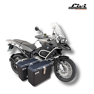 BAÚS LATERAIS LIVI EM ALUMÍNIO 35L BMW R1200 GS (2004/2012) + SUPORTES
