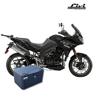 Baú Central Top Case 50 Litros Livi Exclusivo Para Moto Triumph Tiger Sport 1050 + Suporte.