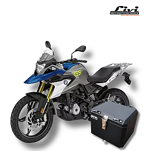 Baú Central Top Case 43 Litros Livi Exclusivo Para Moto BMW G310 GS + Suporte.