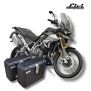 Baús laterais 35L Triumph Tiger 900 + Suporte.