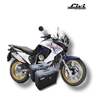 Baús laterais 35L Honda Transalp XL700V + Suporte.