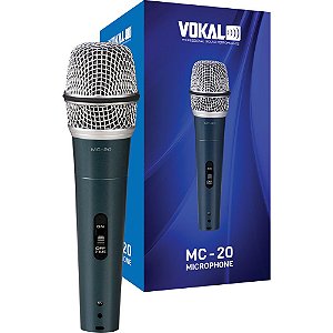 Microfone Vokal Mc20 com fio + bolsa suporte e plug 11367