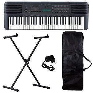 Kit Teclado Yamaha PSR-E273 61 Teclas musical Pedestal Capa