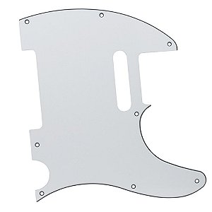 Escudo para Guitarra Telecaster Branco 1 Camada 2355 Dolphin