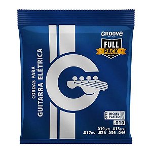 Encordoamento Guitarra Groove Solez 010 2 extras mi si sol