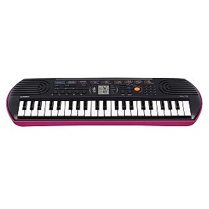 Teclado Infantil Casio 44 Teclas Digital SA-78ah2 Preto Rosa