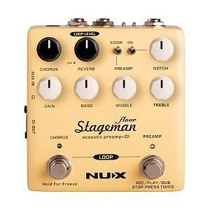 Pedal Nux Stageman Floor para violão chorus reverb loop
