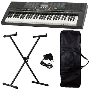 Kit Teclado Musical Concert C300 61 Teclas 5 oitavas Capa