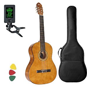 Kit Violão Nylon Clássico acústico Quati Ks2 afinador capa