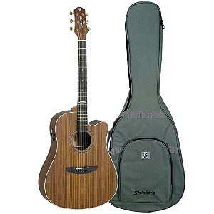 Violão Strinberg Sd300c Ws Folk walnut Fosco com bag premium