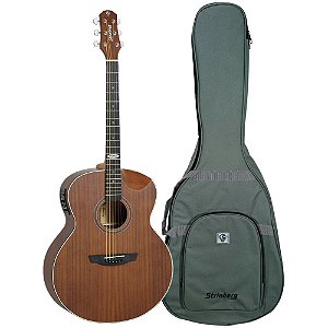 Violão Strinberg Sj201Hc Mgs Jumbo half cutaway bag premium