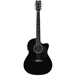 Violão Harmonics Aço Ge21 Bk Preto Elétrico