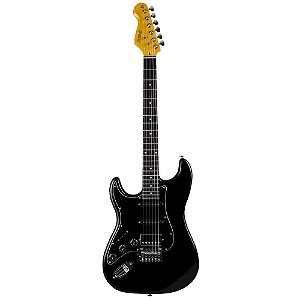Guitarra Canhota Phx Strato Power Hss Premium Black preto