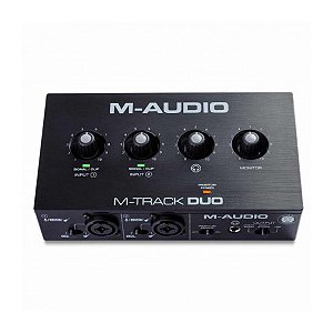 Interface M-audio M-Track Duo USB 2 Canais com phantom power