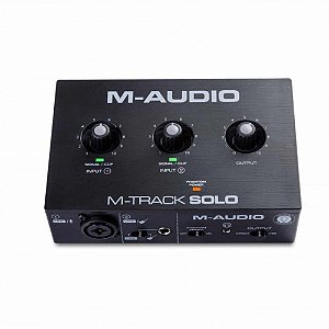 Interface M-audio M-Track Solo USB 2 Canais  phantom power