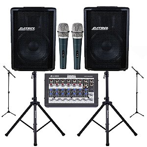 Kit de som para Igreja pequena Barato Datrel 400w Mesa Micro