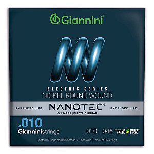 Encordoamento Giannini Guitarra 010 Nanotec 25597