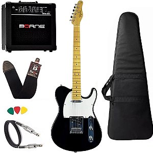 Kit Guitarra Tagima Tw55 Preta Amplificador Borne G30