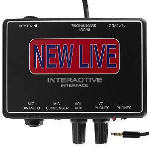 Interface New Live Interactive p Gravação e interação online
