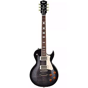 Guitarra Les Paul Cort CR250 Transparent Black braço colado