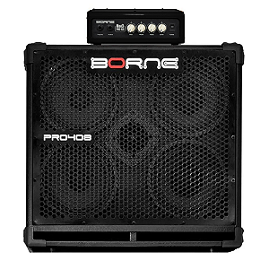 Cabeçote Borne Nano Pro 150 W Preto + Caixa 408 4 Falantes 8