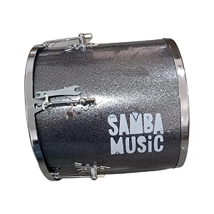 Repique de mão Samba Music 30x12' Madeira PVC cinza texturizado