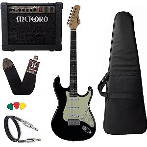 Kit Guitarra Tagima Memphis MG30 Preto + Cubo Meteoro 35w