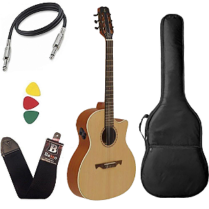 Kit Violão Tagima Echos Nylon Natural com efeitos Capa