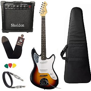 Kit Guitarra Tonante Star Light Sunburst Corpo Alder Amplificador