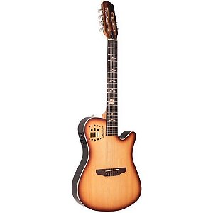 Violao flat Marques 7 Cordas Nylon 7 VN145 NBEQ natural sombra cap Fishman