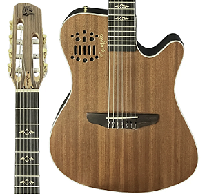 Violao flat Marques 7 Cordas Nylon 7 VN145 MGSEQ mahogany cap Fishman