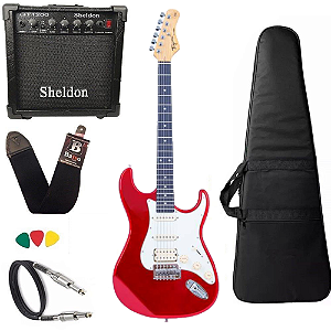 Kit Guitarra Tagima TG540 Vermelha Escala Escura Amplificador
