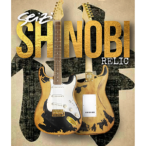 Guitarra Seizi Relic Vintage Shinobi SSS Relic Black Satin