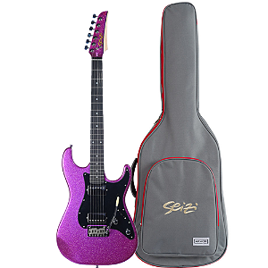 Guitarra Seizi Katana Venom Hh Deep Purple Sparkle Roxa