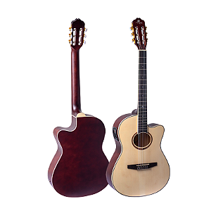 Violão Marques VN-231 NSEQ Natural nylon elétrico c/ afinador